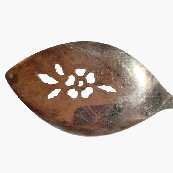 Oneida Community My Rose Pie Cake Server Silver Plated Floral - Picture 6 of 8